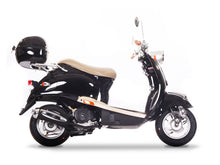 Load image into Gallery viewer, BULLET Vintage Style Scooter (PMZ50-5) 49.5cc air cooled engine, automatic transmission, 10" wheels, drum brakes. Trunk included.