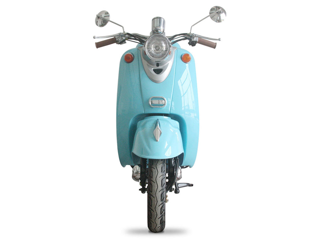 BULLET Vintage Style Scooter (PMZ50-5) 49.5cc air cooled engine, automatic transmission, 10